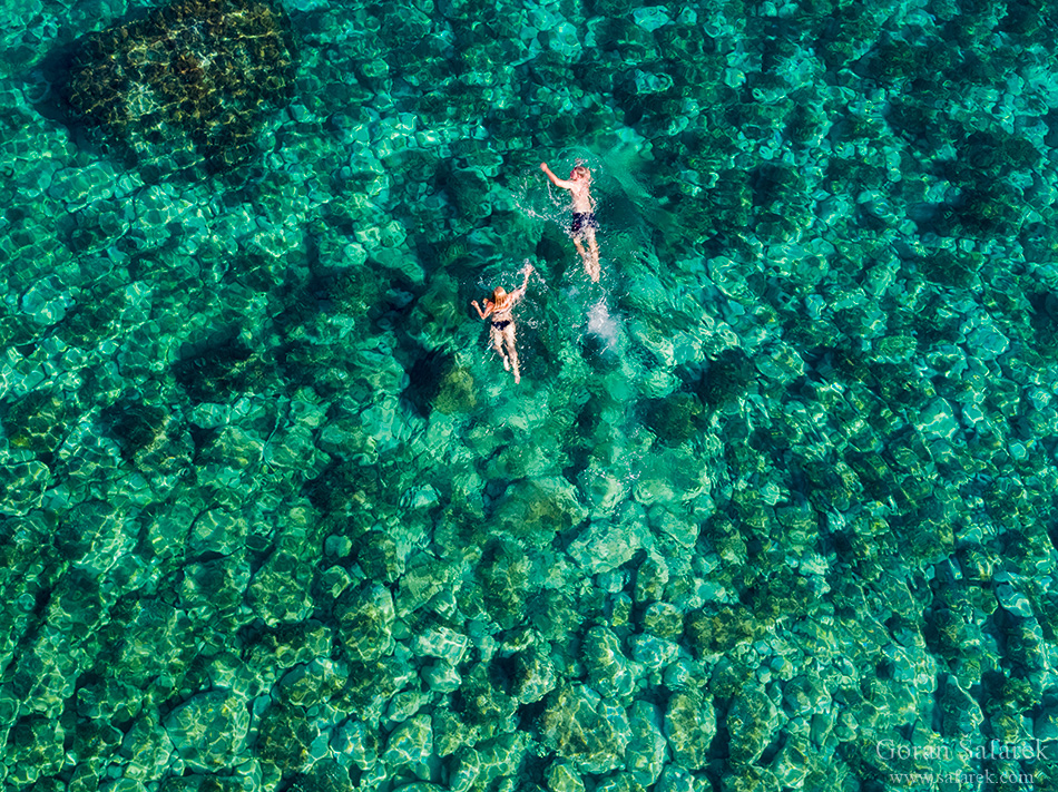 adriatic sea, coast, sea, Mediterranean, coastline, limestone, karst, Adriatic, seashore, sea, Hrvatska, Croatia, Kroatien, holidays, vacation, travel, tourism, Europe, island, Palagruža, swimming, sea, aerial, landscape, scenery, panorama, beach, swimming, sunbath, summer, leisure, swimming suit, pebble, rocky