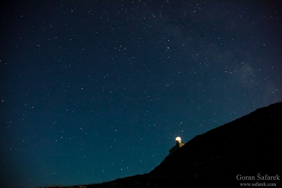 adriatic sea, coast, sea, Mediterranean, coastline, limestone, karst, Adriatic, seashore, sea, Hrvatska, Croatia, Kroatien, holidays, vacation, travel, tourism, Europe, island, Palagruža, swimming, sea, aerial, landscape, scenery, panorama, night, lighthouse, stars, sky