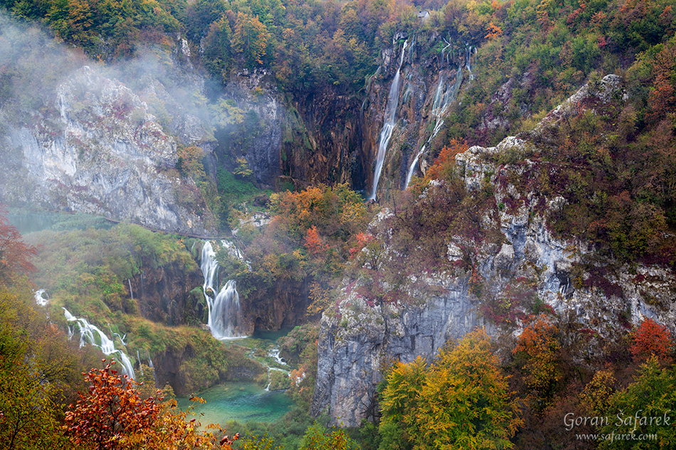 plitvice lakes, plitvička jezera, autumn, fall, waterfall, national park, croatia, lika,leaves