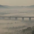 croatia,highway,mist,morning,gorski kotar,sunrise,