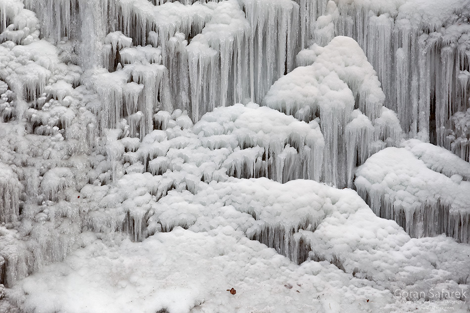 Zeleni vir, Devil's Passage, gorski kotar, torrent, river, forest, canyon, waterfall, frozen, winter