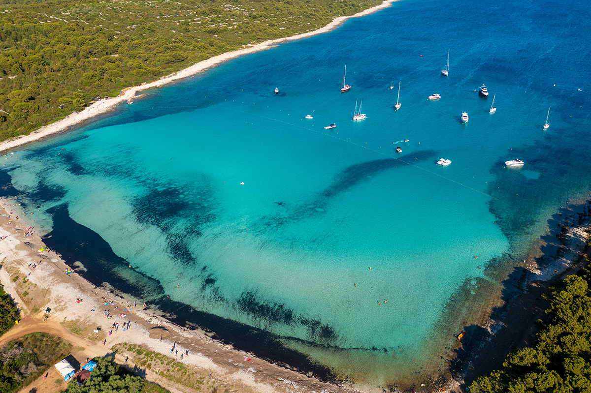 dugi otok, sakarun, adriatic sea, croatia, sand beach