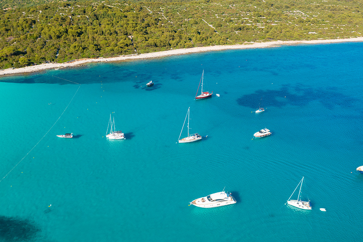 dugi otok, sakarun, adriatic sea, croatia, sand beach, sailing, boat