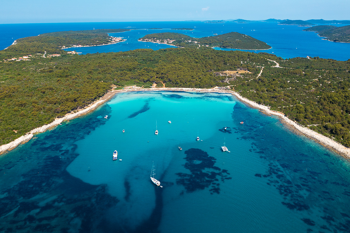 dugi otok, sakarun, adriatic sea, croatia, sand beach, sailing, boat