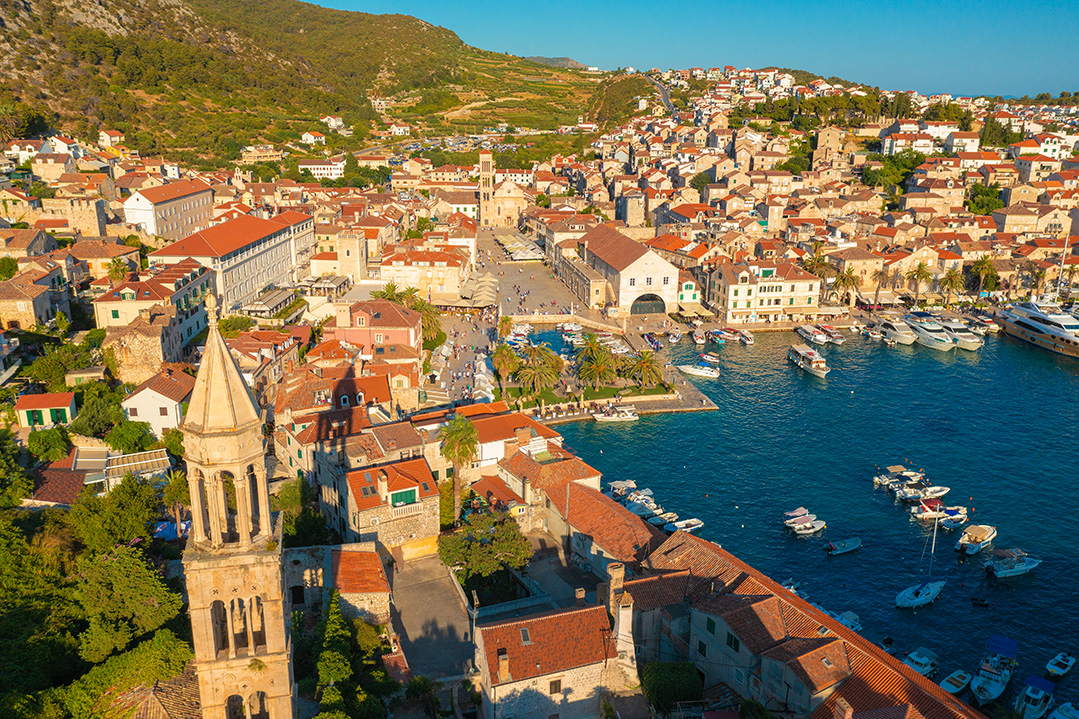 hvar town, hvar island, croatia, adriatic coast, adriatic sea