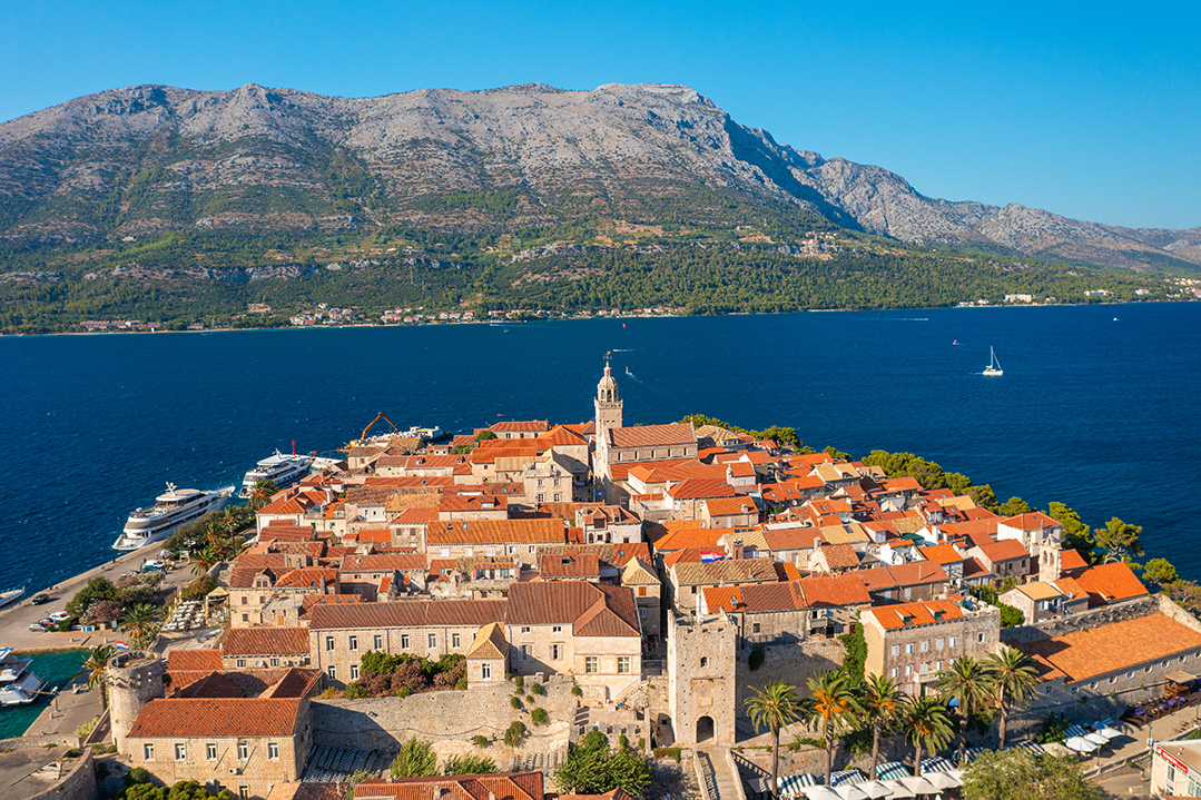 korcula, croatia, old town korcula, adriatic sea, korcula island