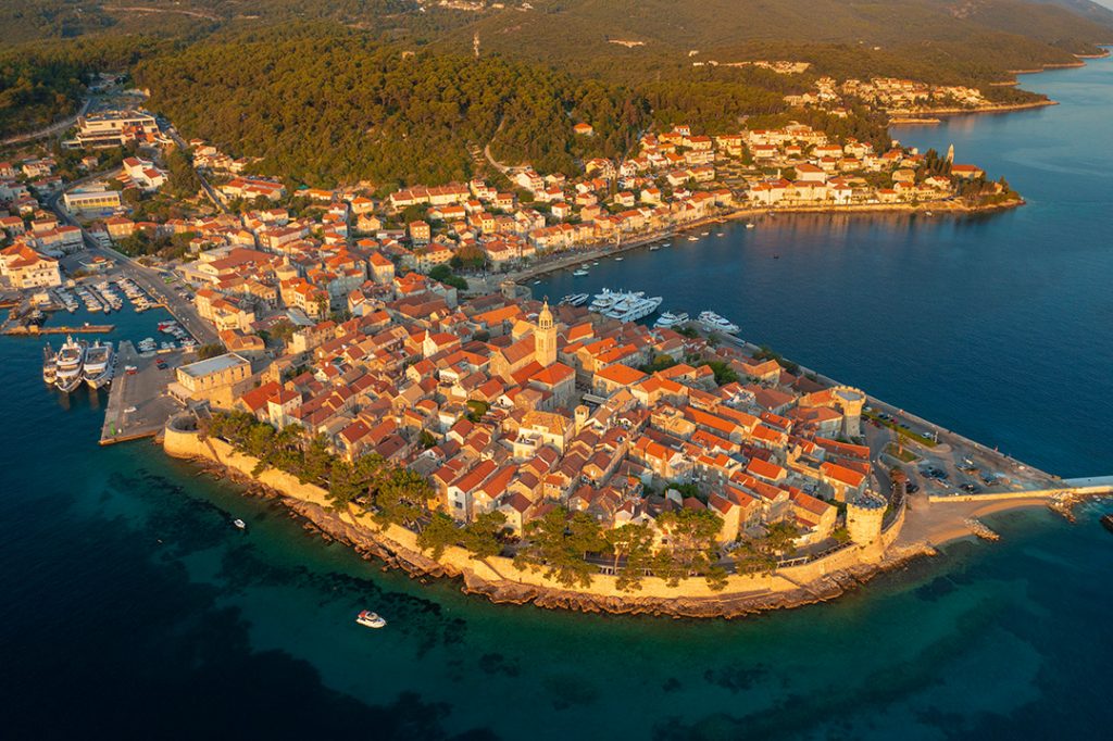 korcula, croatia, old town korcula, adriatic sea, korcula island