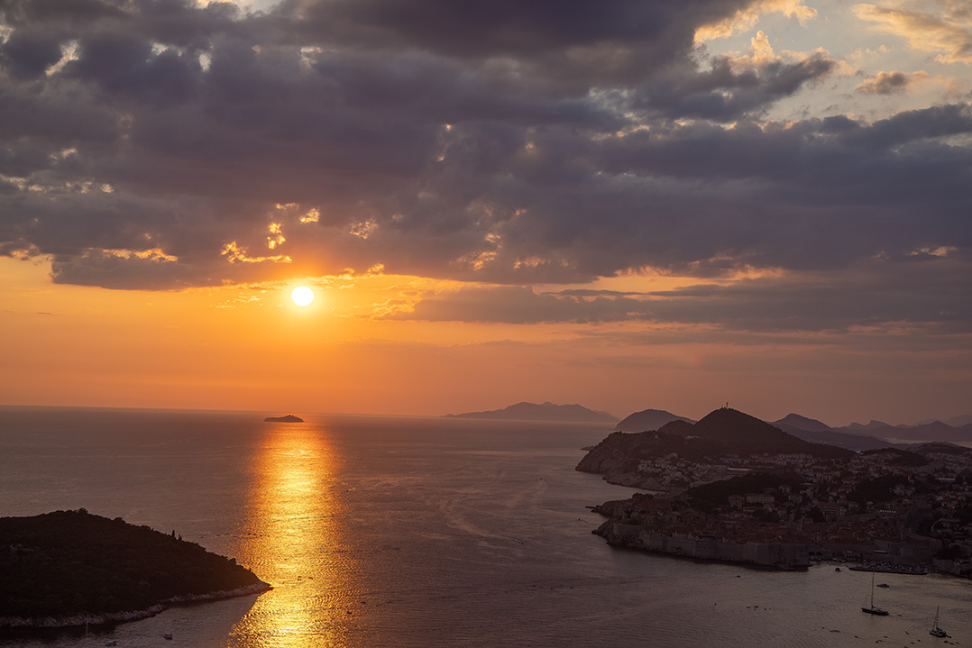 dubrovnik, croatia, drone, aerial,dalmatia, adriatic sea, adriatic coast, sunset