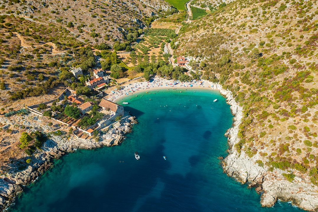 hvar, dubovica, beach, pebble beach, adriatic sea, adriatic coast