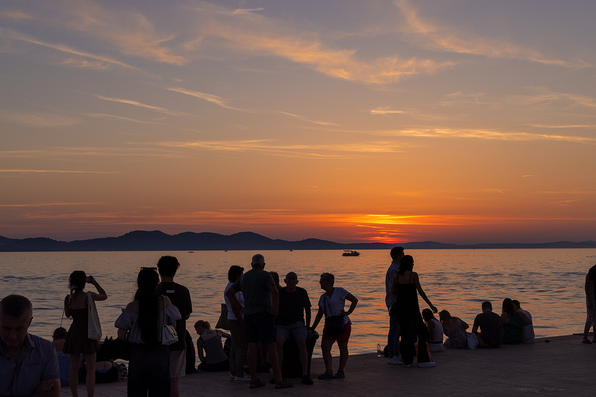 zadar, sunset