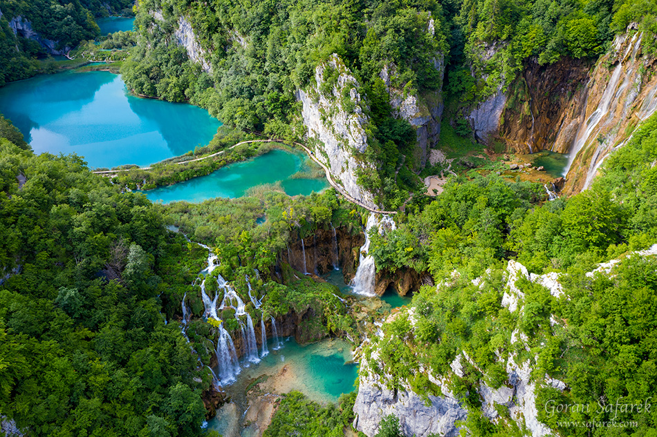 plitvicer lakes, aerial, drone, from above