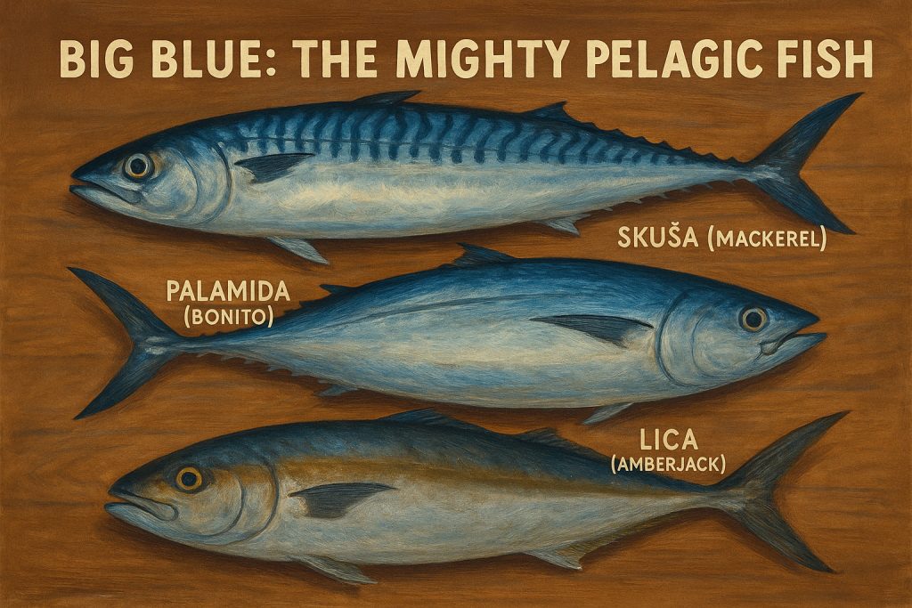 blue fish, adriatic, croatia, seafood